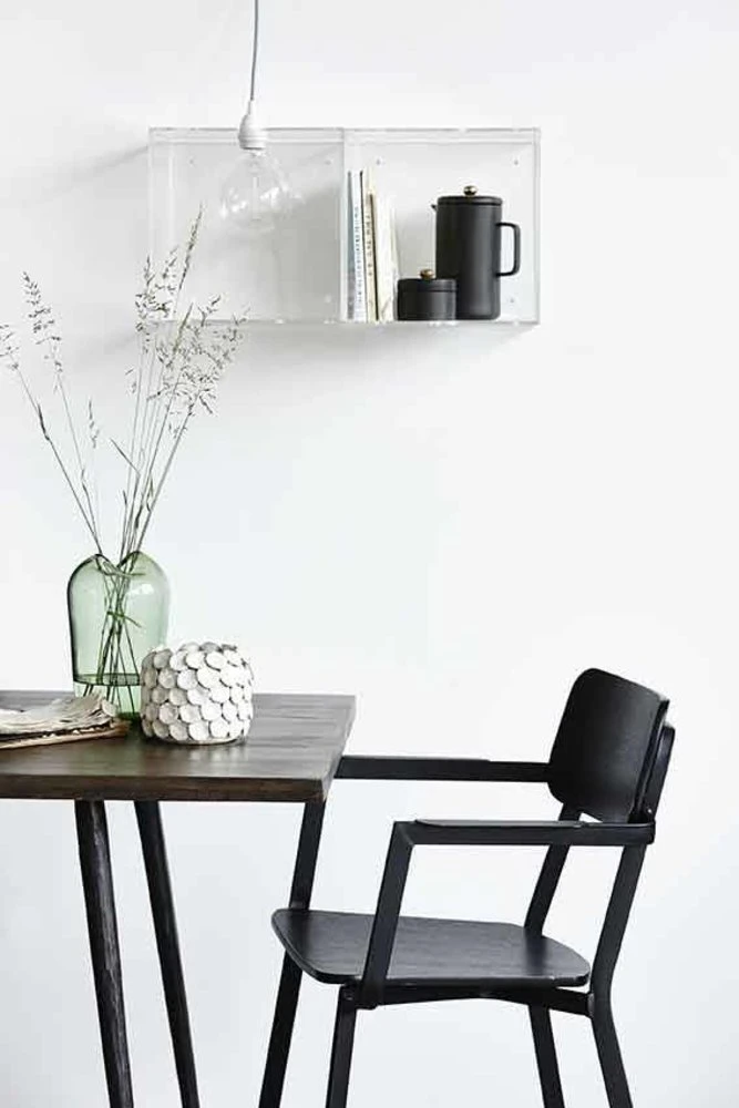 House Doctor Club Eettafel Zwart Hout Ijzer - Afbeelding 2