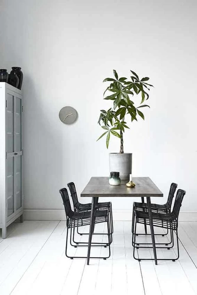 House Doctor Club Eettafel Zwart Hout Ijzer - Afbeelding 3