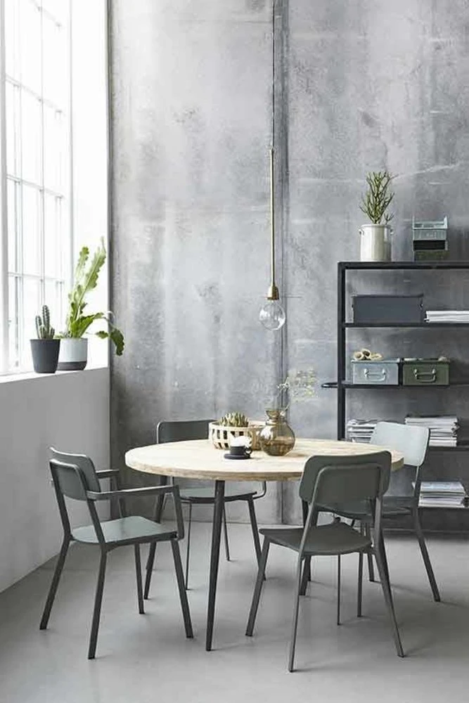 House Doctor Club Ronde Eettafel Hout Ijzer - Afbeelding 2