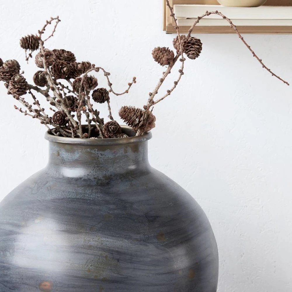 House Doctor Etnik Vaas Blauw ø30x30cm - Afbeelding 2