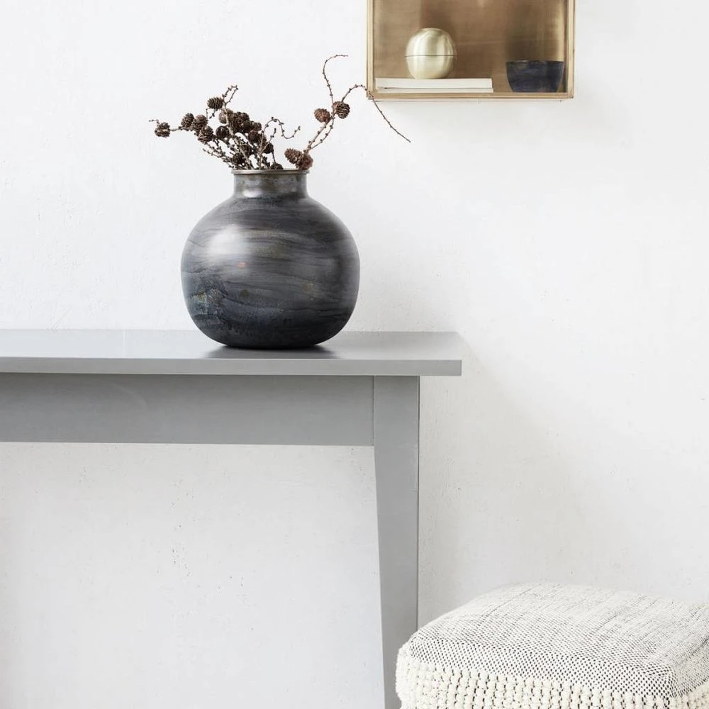 House Doctor Etnik Vaas Blauw ø30x30cm - Afbeelding 3