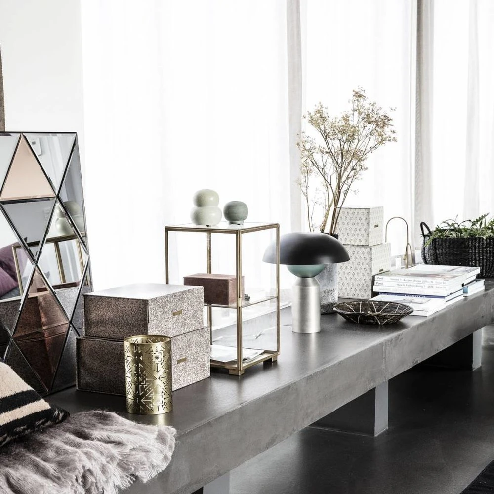 House Doctor Kast Messing Glas - Afbeelding 2