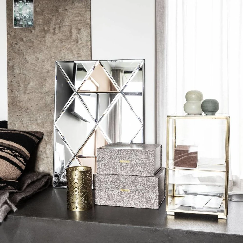 House Doctor Kast Messing Glas - Afbeelding 3