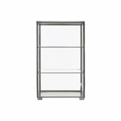 House Doctor Kast Zinc Met Twee Glazen Planken