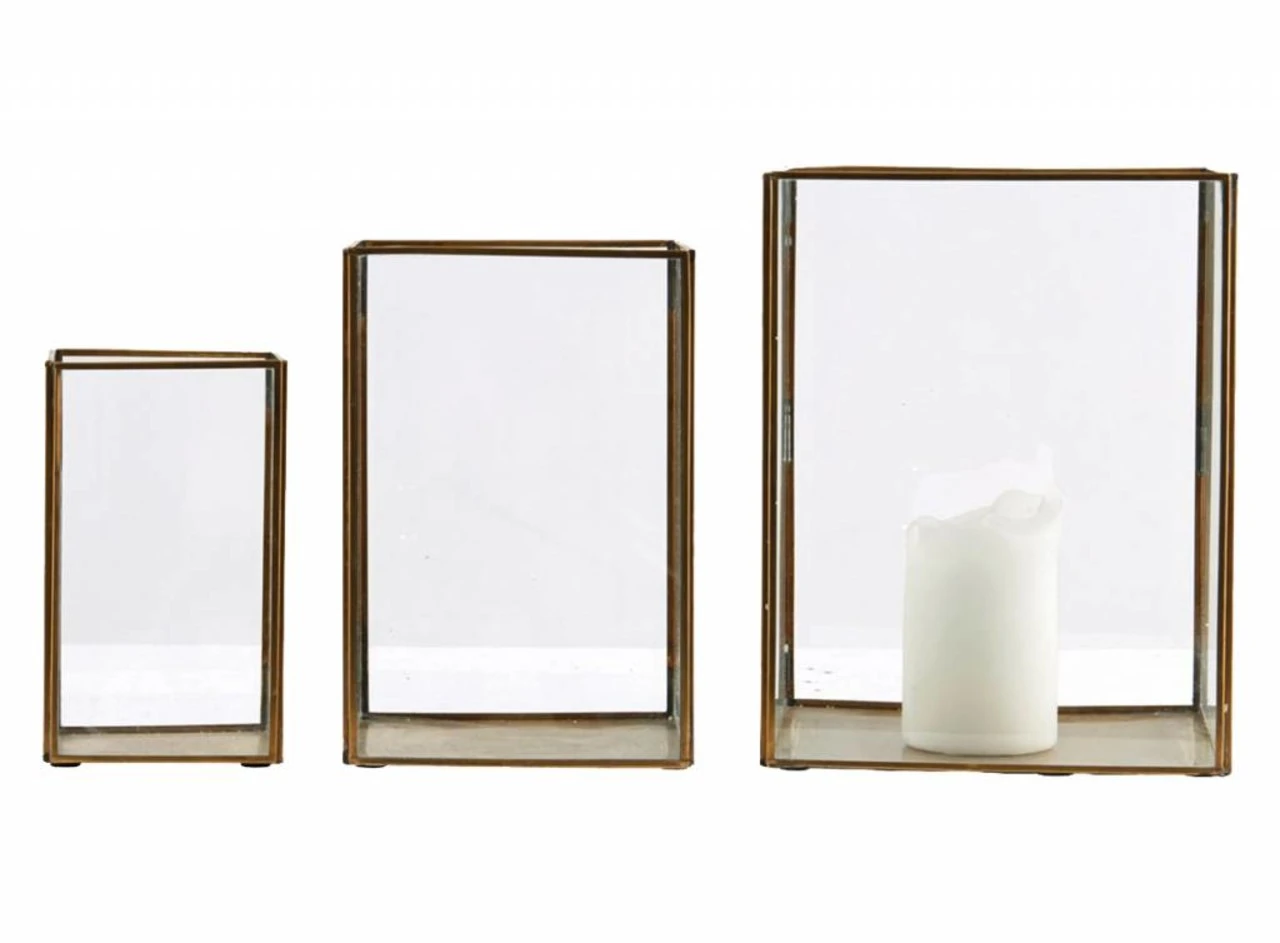 House Doctor Pillar Kandelaar Set Van 3 Messing