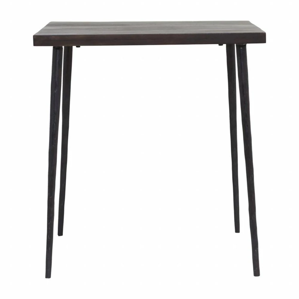 House Doctor Slated Tafel Hout Zwart 70x70x76cm