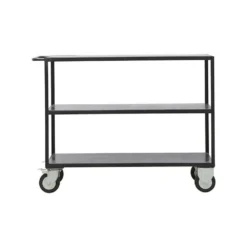 House Doctor Trolley Zwart Hout Metaal