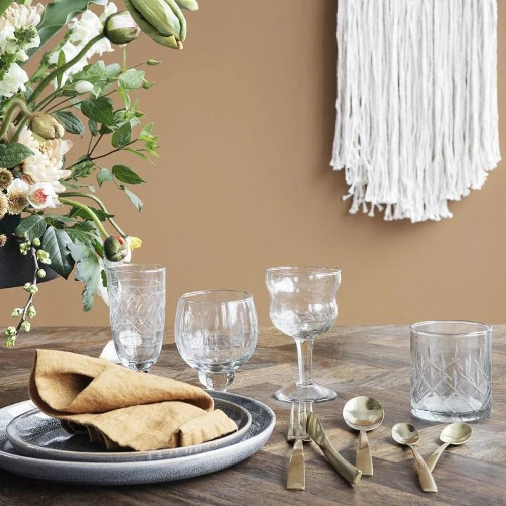 House Doctor Vintage Whisky Glas Ø8x9cm - Set Van 12 Stuks - Afbeelding 3